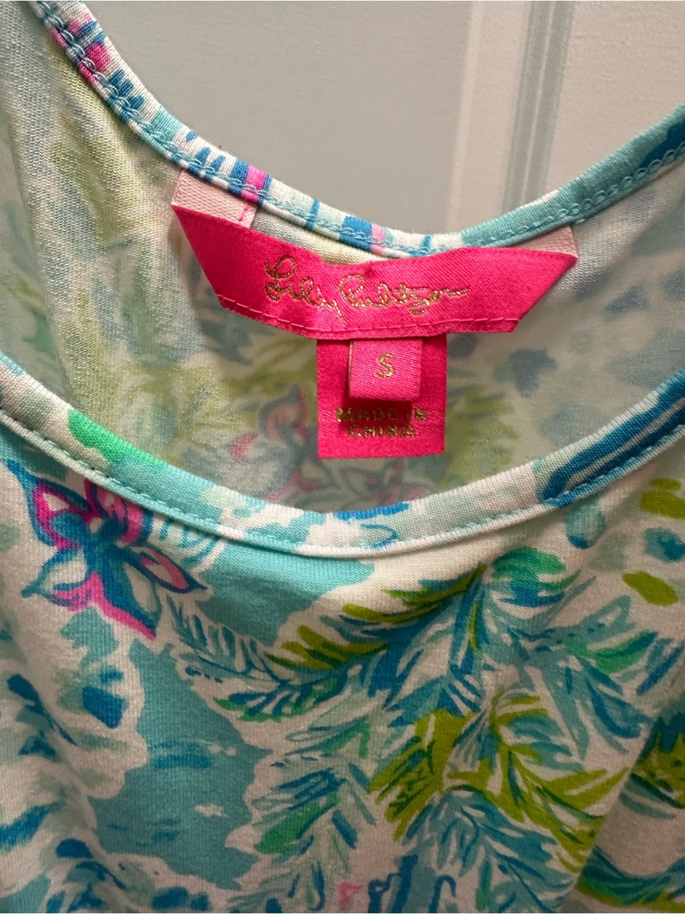 Lilly Pulitzer Aqua Floral Print Mini Dress - Picture 3 of 4